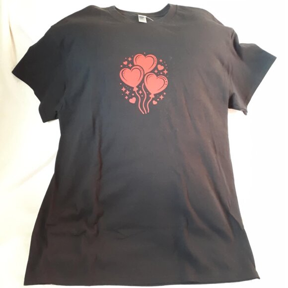 Heart Balloons Crew Neck T-Shirt - Picture 2 of 4
